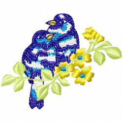 Small Birds Embroidery Design 4